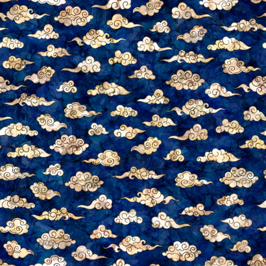 Blue Clouds Cotton Fabric, Moonshadow Collection, Dan Morris 28566-W Qt Fabrics Fq Fat Quarter Eighth Bty Half Yard Celestial Blender Accent