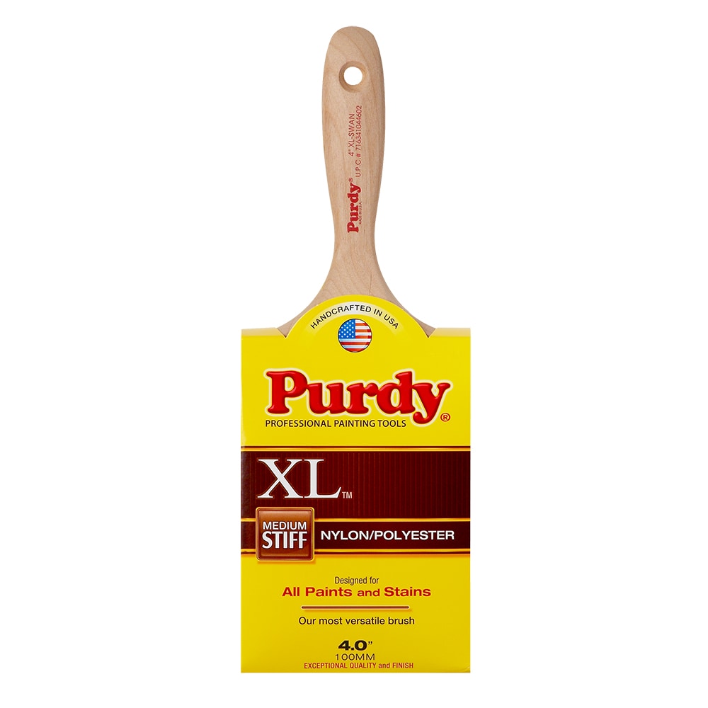 Purdy XL Swan Nylon- Polyester Blend Flat 4-in Paint Brush | 144400340