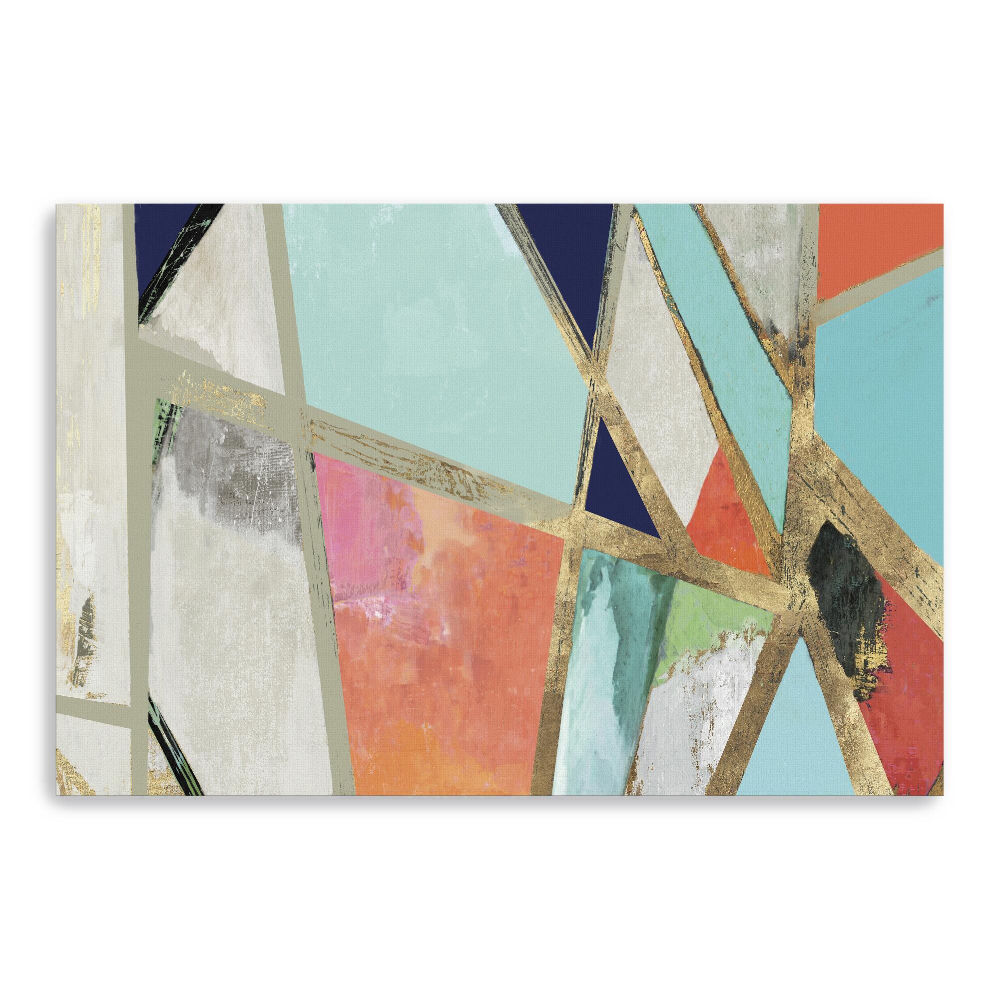 Warm Geometric II Abstract Canvas Wall Art - Large by World Market