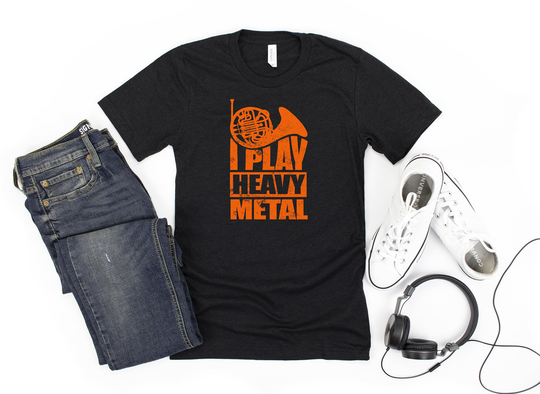 I Play Heavy Metal Shirt, Vintage Music French Horn Shirts For Men, Women & Kids, Teacher Gifts