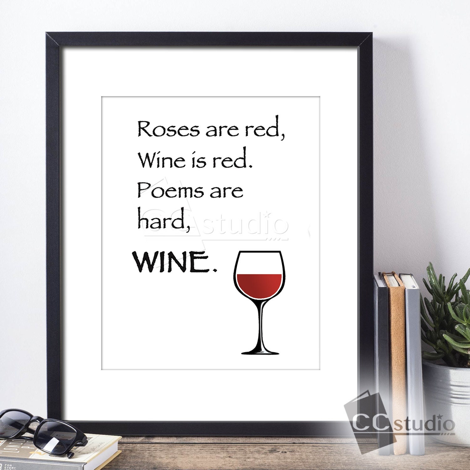 Wine Poem Print, Roses Are Red, Funny Wall Art, Lover, Poetry Prints, Kitchen Decor, Bathroom Home Decor, Word Art