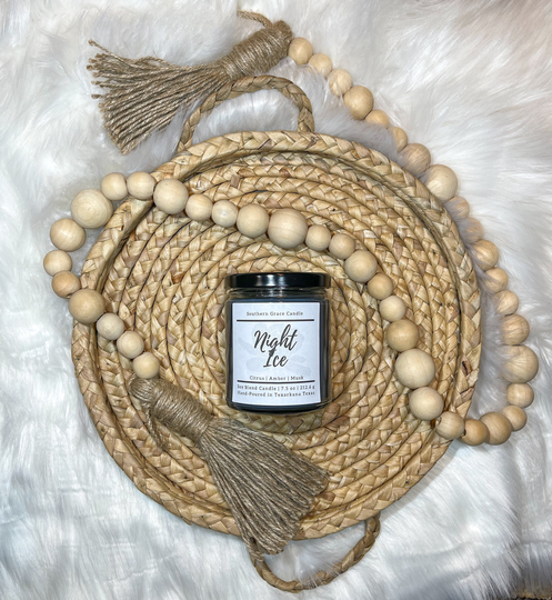 Night Ice Soy Blend Candle | Masculine Black