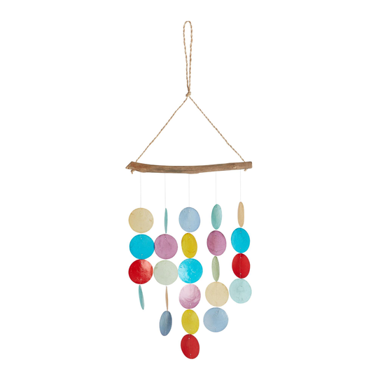 Rainbow Capiz Shell and Wood Wind Chimes: Multi by World Market