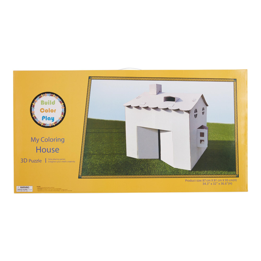 Build Color Play 3D My Coloring House: White - Paper by World Market