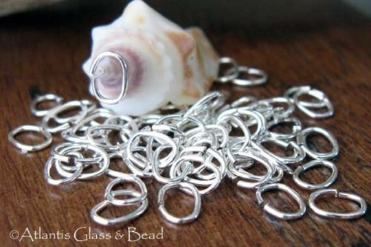 Oval Jump Rings 22 Gauge 6mm 50 Pieces. Agb Handmade Artisan Sterling Silver Or 14K Gold Filled Hand Cut Quality Jewelry Findings