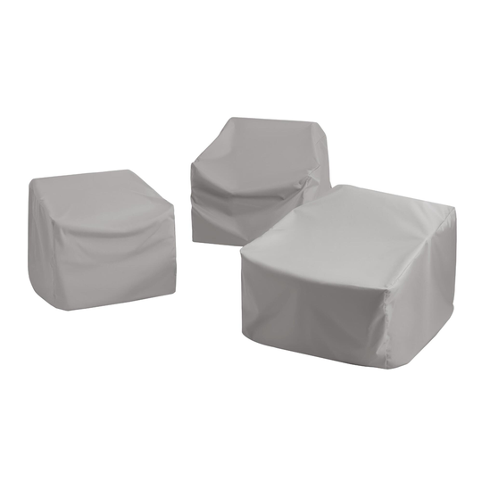 Universal Outdoor Patio Chair Cover: Natural - Fabric by World Market