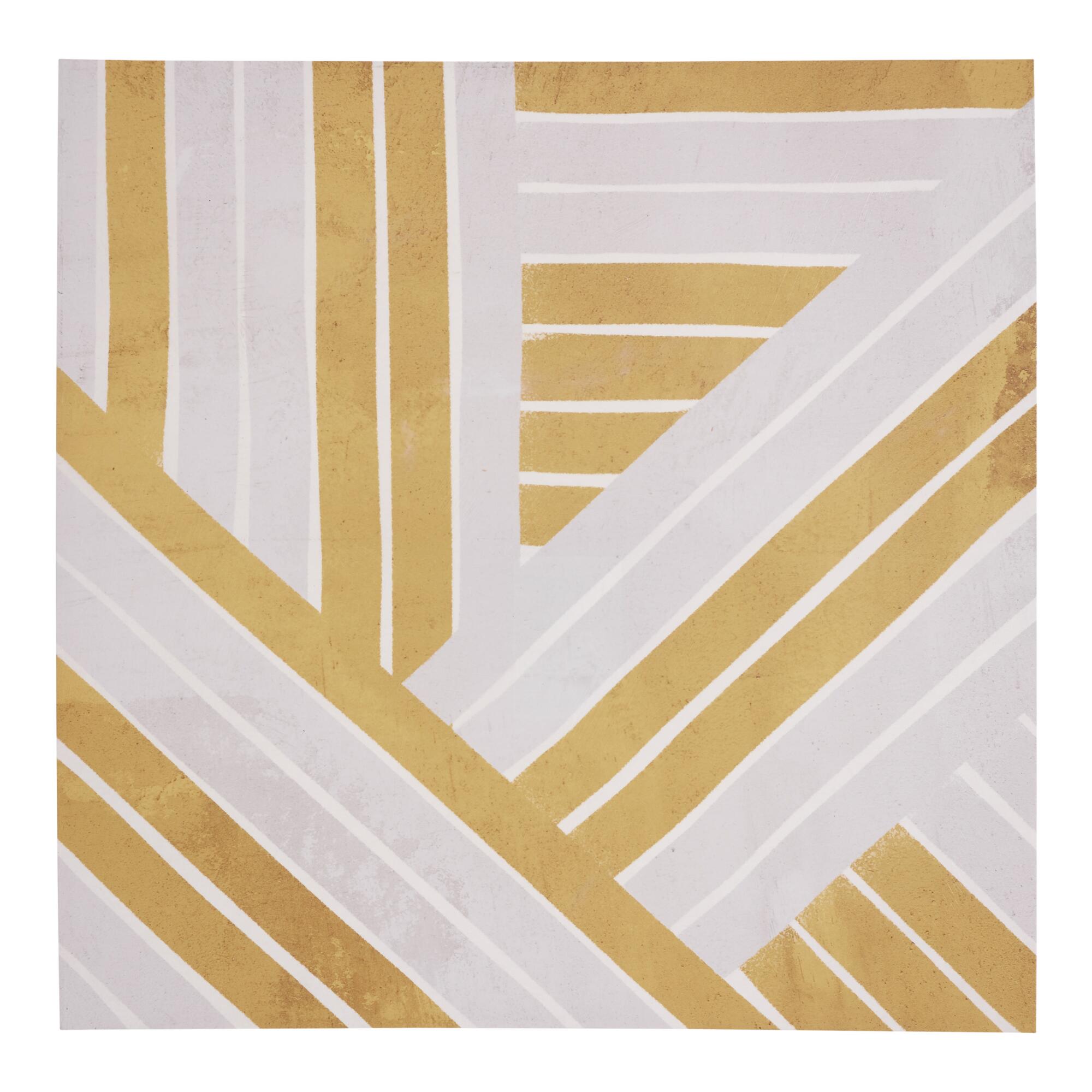 Gray And Yellow Abstract Line Canvas Wall Art: Gray/Yellow by World Market