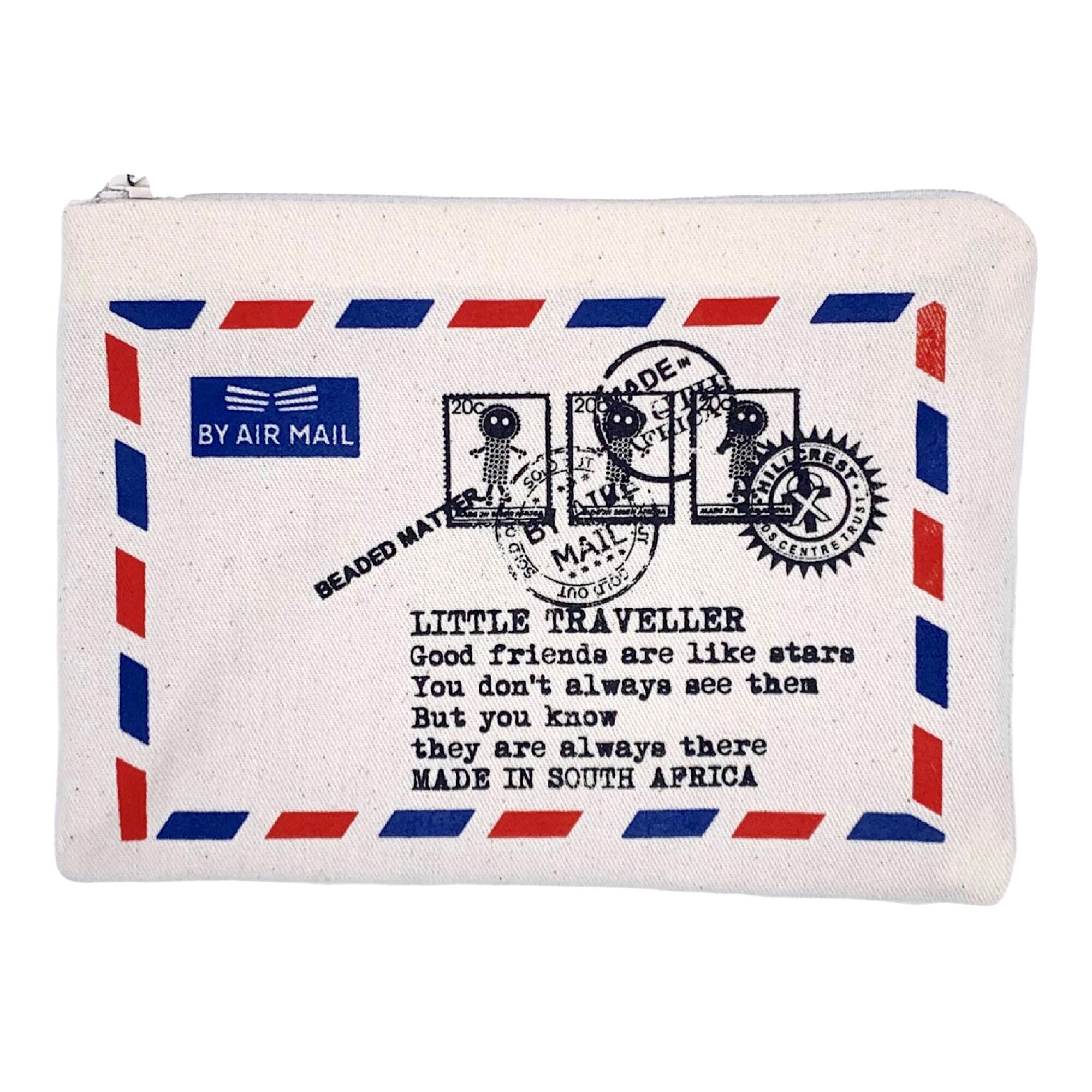 Little Traveler Canvas Pouch: Cream - Fabric by World Market