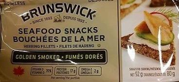 Brunswick Golden Smoked Herring Fillets 12 Tins Purely Canadian