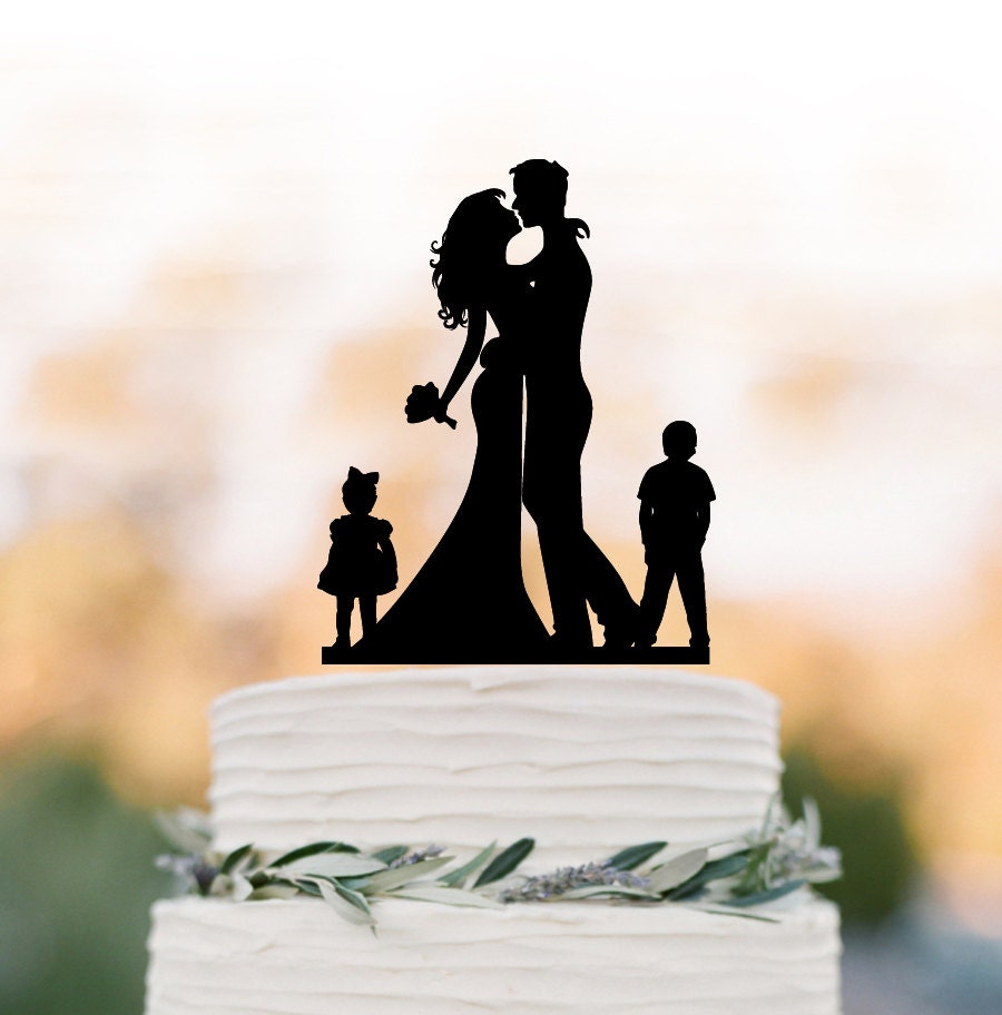 Family Cake Topper With Boy, Cake For Wedding Cake, Boy Girl Topper, Unique