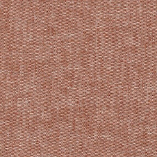 3/4 Yard Remnant - B142-553 Redrock From Brussels Washer Yarn Dye Linen Rayon Blend Robert Kaufman Fabric By The