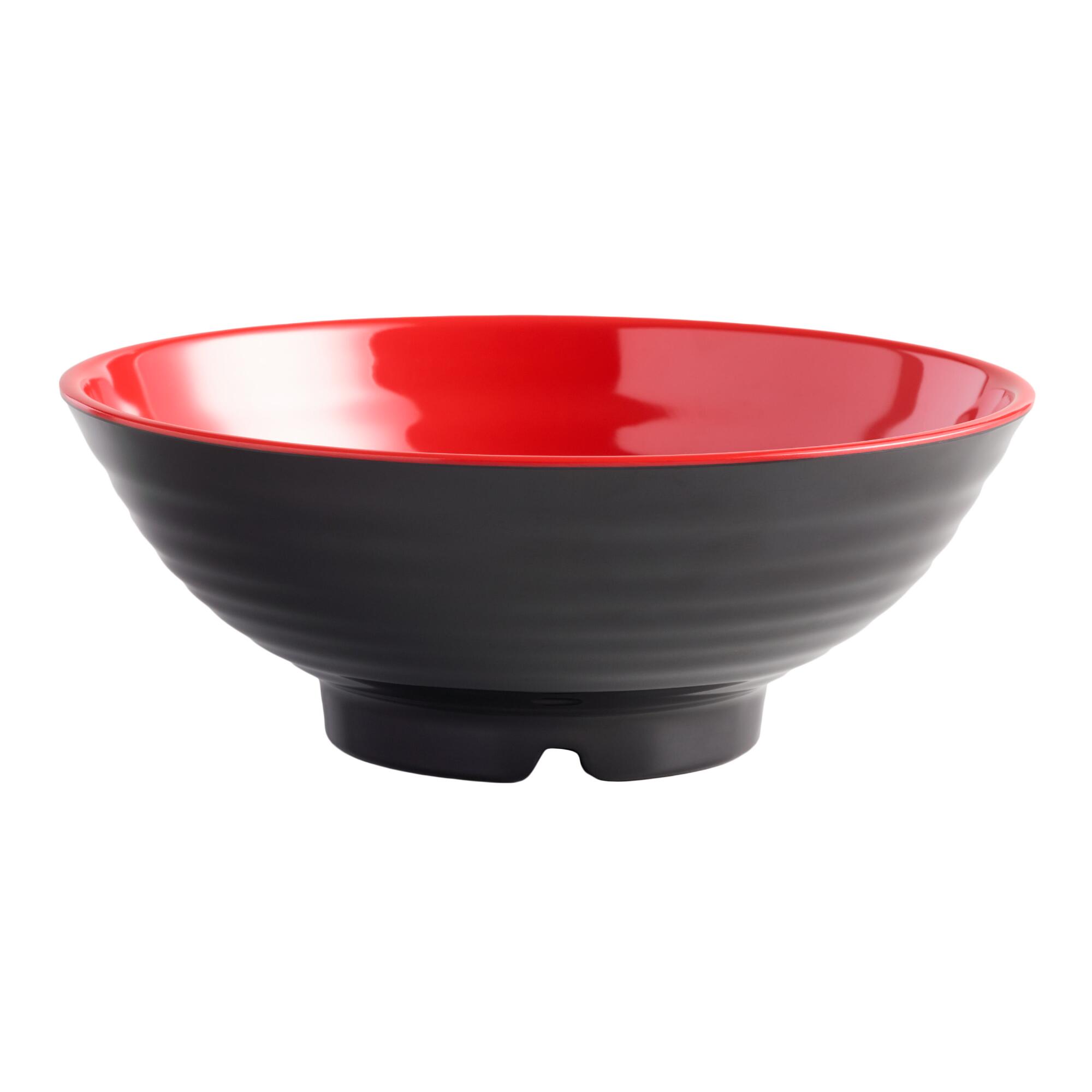 Black and Red Melamine Bowls Set of 4 by World Market