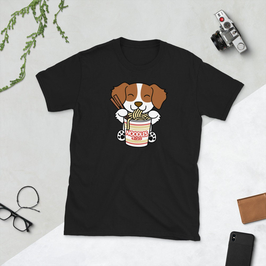 Instant Ramen Brittany Spaniel T-Shirt, Dog Shirt, Funny Gift