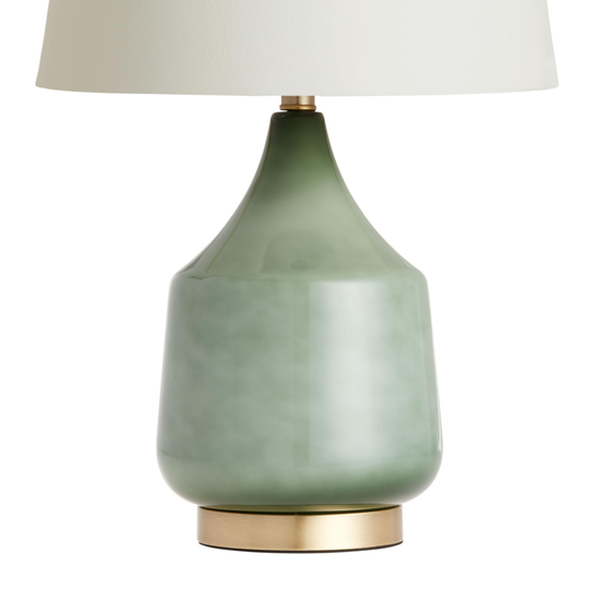 Jade Green Ombre Glass Table Lamp Base -