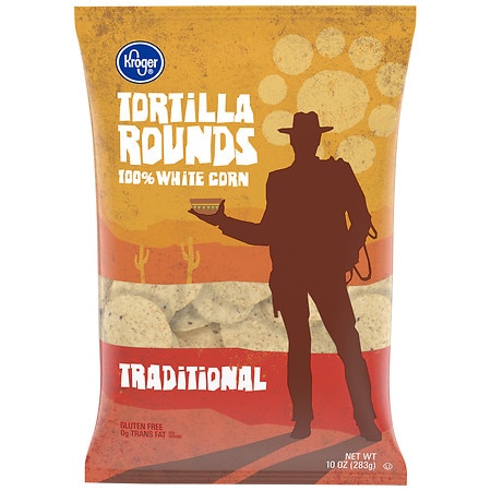 Kroger Traditional White Corn Round Tortilla Chips - 10.0 oz