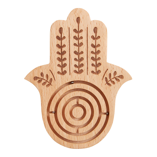 Wood Hamsa Labyrinth Game by World Market