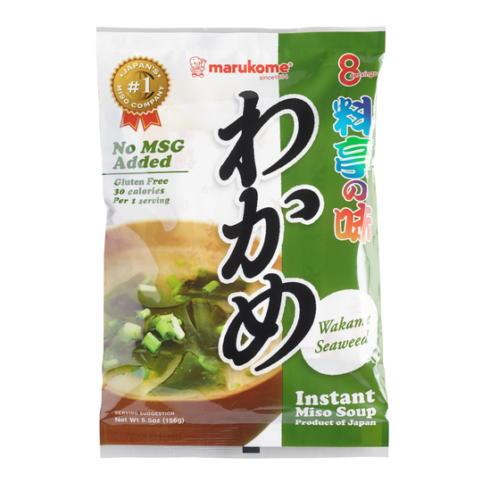 8 Pack Marukome Instant Miso Wakame Seaweed Set of 2 by World Market