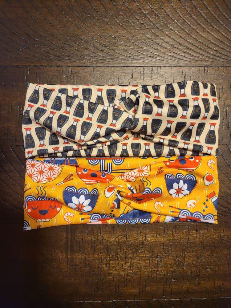 Ramen & Soy Sauce Twisted Headbands