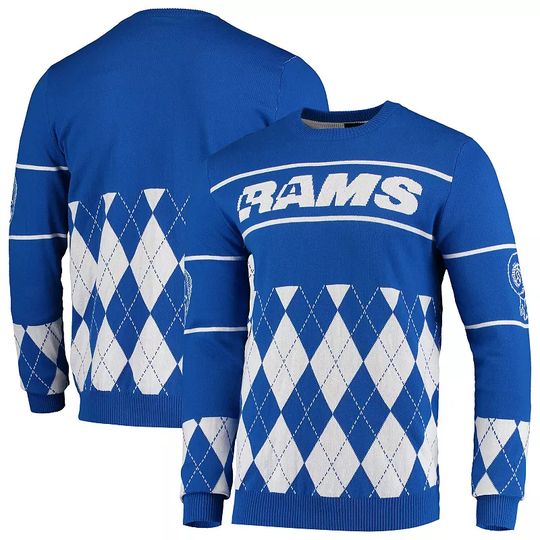 Men's Royal Los Angeles Rams Retro Sweater, Size: Small, LAR Blue