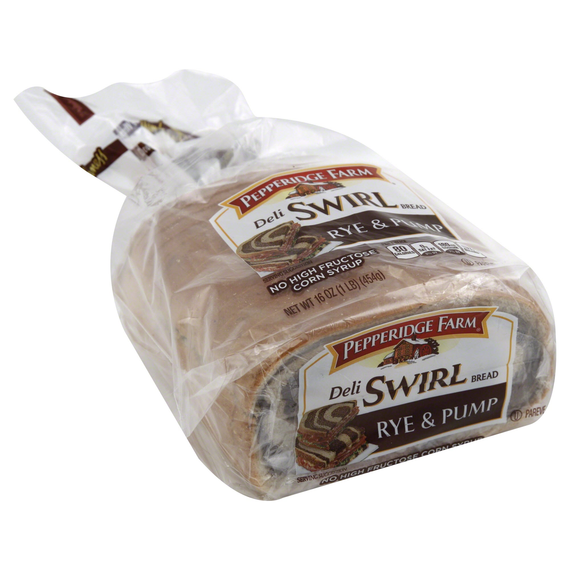Pepperidge Farm Bread, Deli Swirl, Rye & Pump 16 oz (1 lb) 454 g