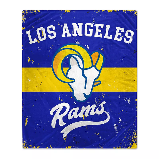 Los Angeles Rams 60'' x 70'' Retro Stripe Flannel Fleece Blanket, Multicolor