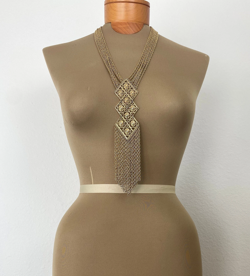 Vintage Gold Tone Costume Necklace