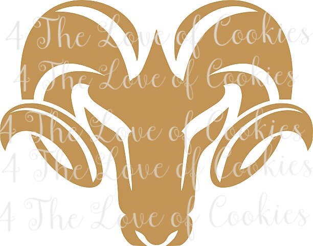 Ram Silk Screen Stencil, Football Silk Screen, Custom Screen, La Stencil Genie 3.25