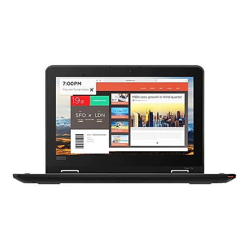 Lenovo ThinkPad Yoga 11e (5th Gen) 20LN 11.6" Laptop, Intel Celeron, 4GB Memory, 128GB SSD, Windows 10 Pro (20LNS1MV00)