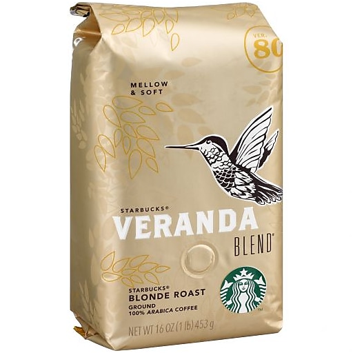 Starbucks Veranda Blend Ground Coffee, Blonde Roast, 2.5 oz., 18/Box (11020676)
