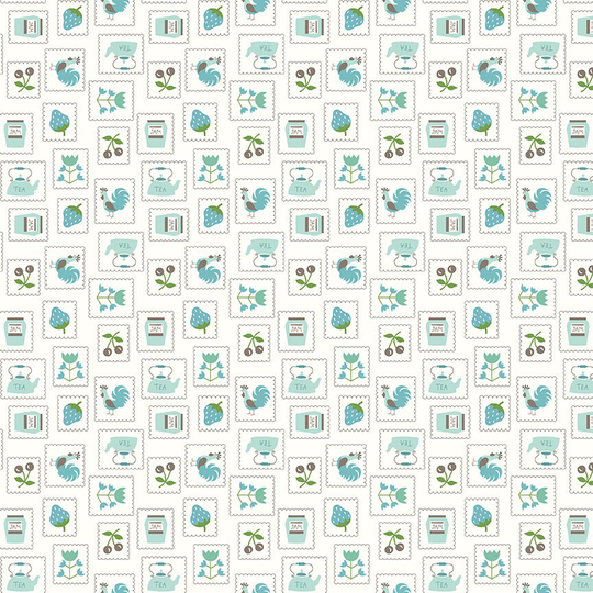 Cook Book Stamps Fabric Yardage | Designed By Lori Holt For Riley Blake C11757-Cottage