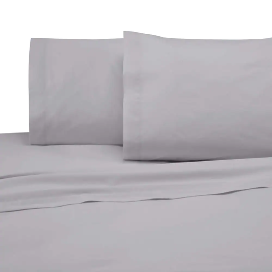 WestPoint Home Martex 225 Thread Count Sheet Full 225-Thread Count Cotton Blend Light Gray Bed Sheet | 028828322142
