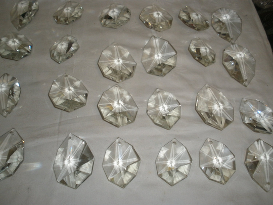 Lot Of 30 Large Crystal Hanging Drop 2.5" To 3" For Chandelier Lamp Prisms