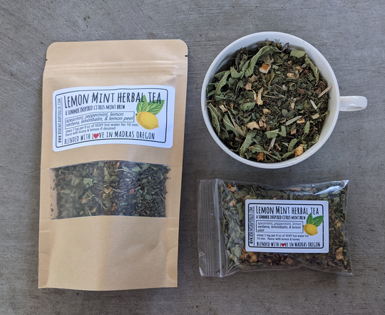 Lemon Mint Herbal Tea | Herbal Tea Blends Naturally Caffeine Free