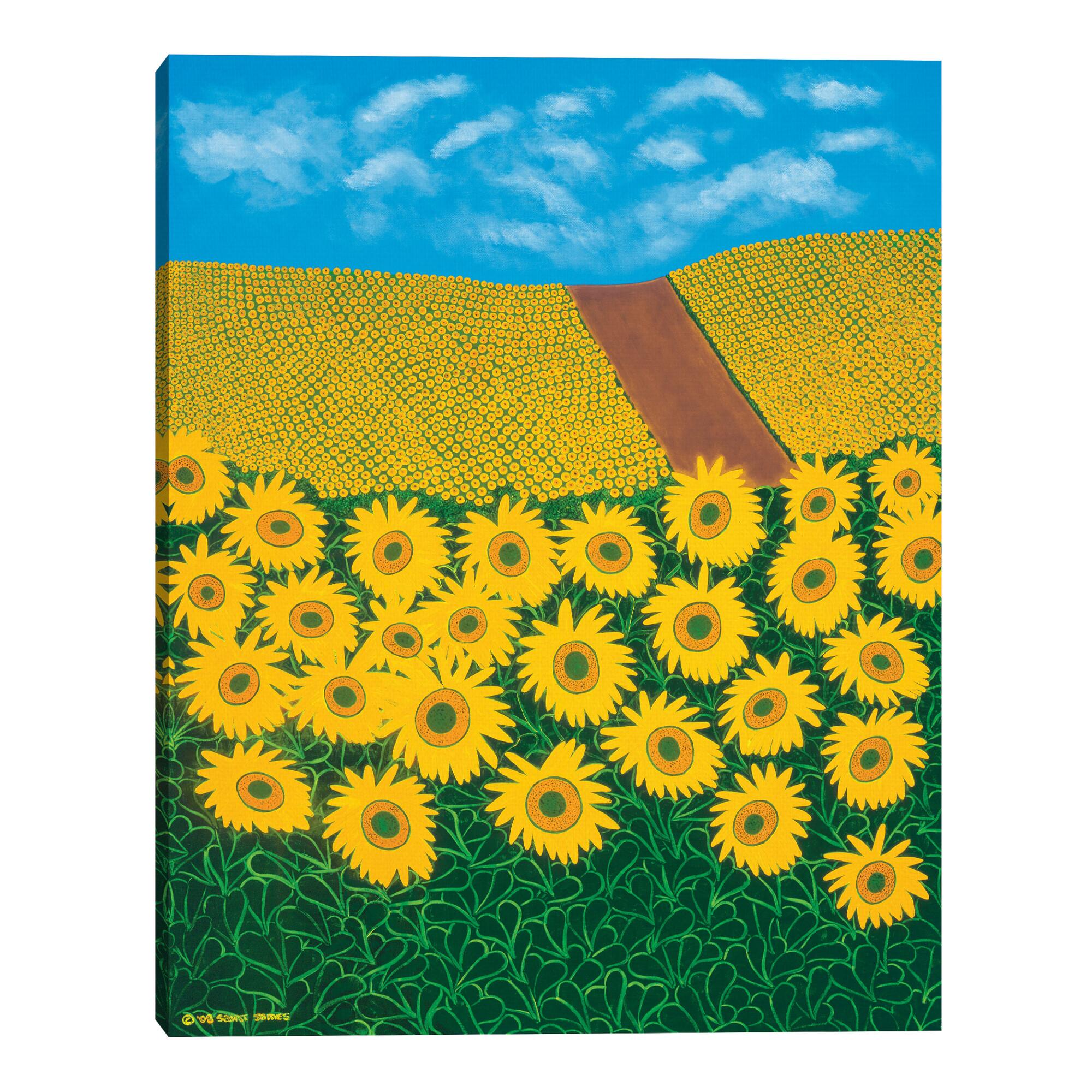 Tuscan Sunflowers by Synthia SAINT JAMES Canvas Wall Art: Yellow/Multi by World Market