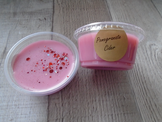 Pomegranate Cider, Sample Wax Melt, Soy Blend Tarts, Strong Scented 2 Oz Shot Cup Melts, Melt