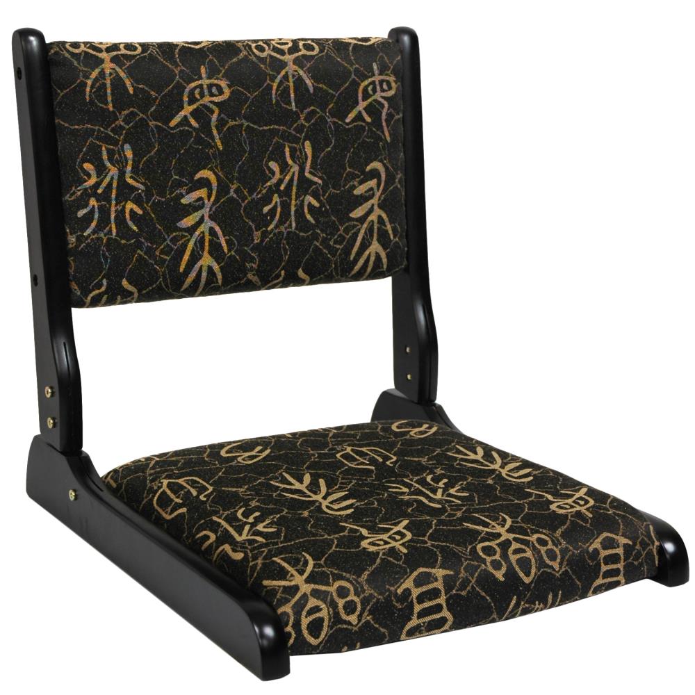 Red Lantern Tatami Meditation Asian Black Blend Accent Chair | TATAMI-CHAIR