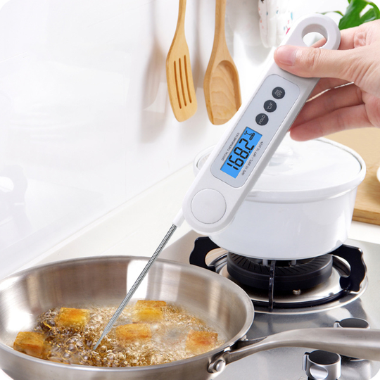 Thermometer LCD Display Screen Foldable ABS Food Temperature Tester Tools for Home