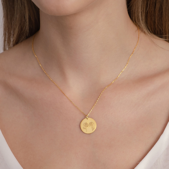 Birth Month Flower Necklace, Birthday Gift, Necklaces For Women Jewelry, Gift For Mom