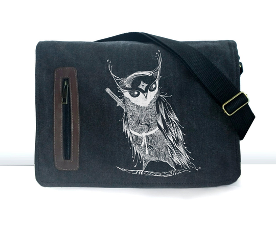 Samurai Owl Messenger Bag
