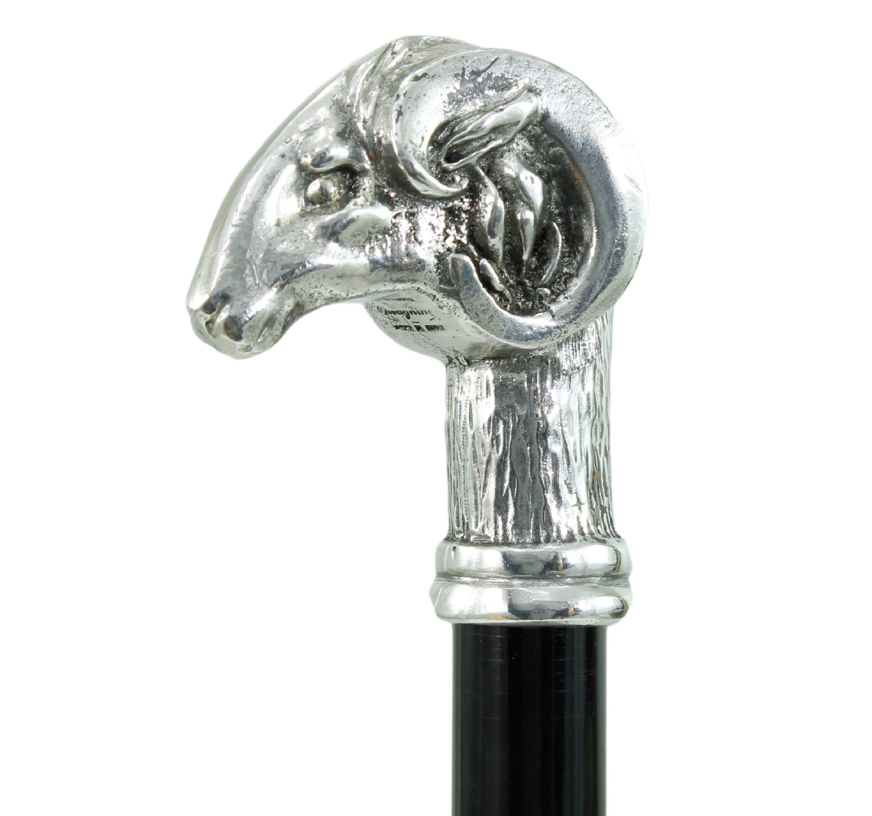 Cavagnini - Walking Stick Wood Metal Hand-Made Ram Bottega Artigianale Italia Woman Man Gift Personalized