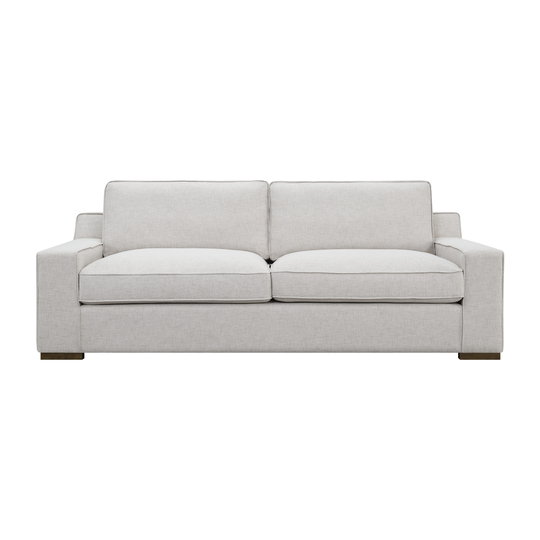 Sagebrook Home Modern Ivory/Beige Polyester/Blend Sofa in Off-White | 16719