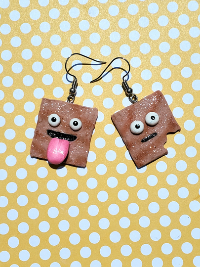 Cinnamon Cereal Earrings, Breakfast Toast Crunch Gifts For Her, Miniatures