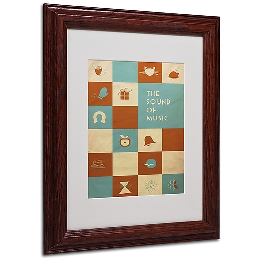 Trademark Fine Art 'The Sound of Music' 11" x 14" Wood Frame Art