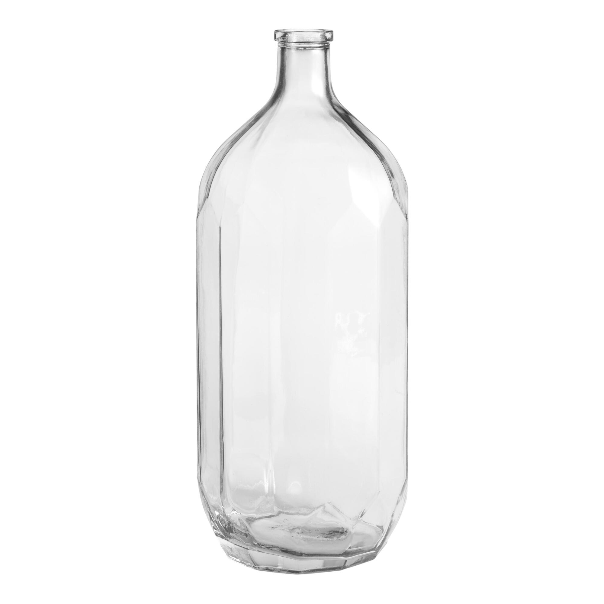 Tall Clear Glass Faceted Jug Vase by World Market