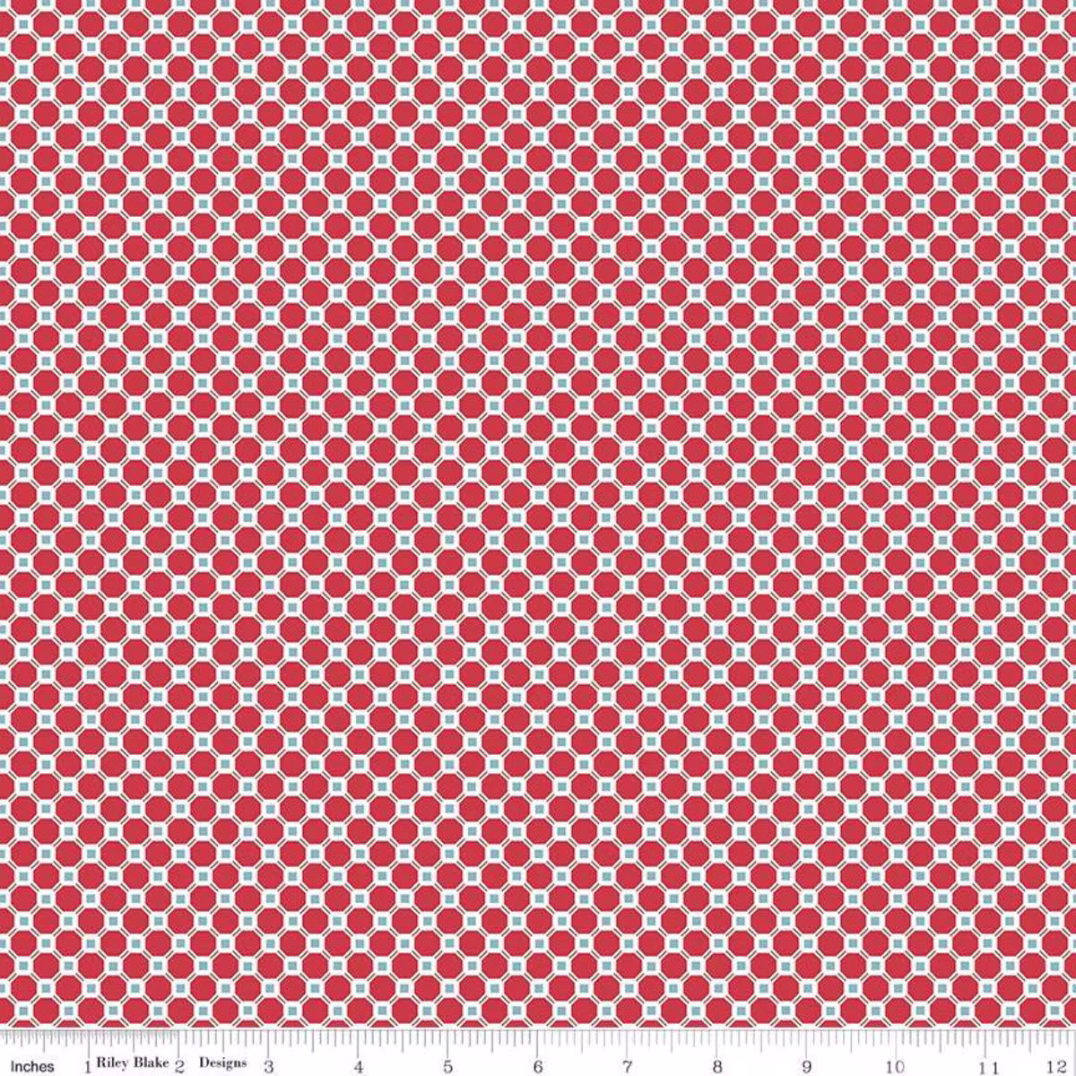 Cook Book - Kitchen Tile Cayenne Lori Holt For Riley Blake