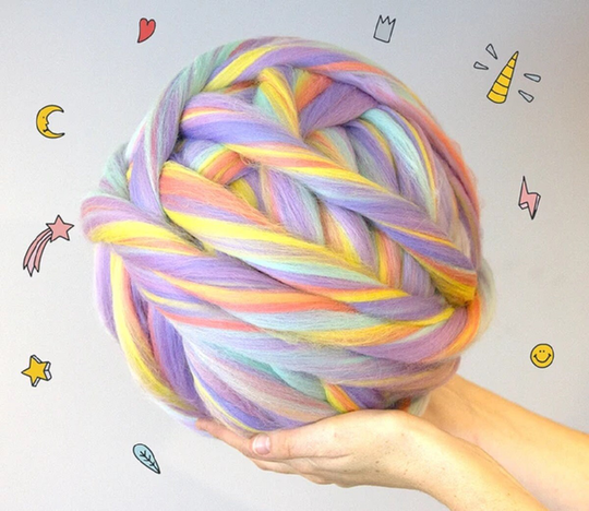 Beautiful Unicorn Wool Blended Roving, Roving For Felting, Spinning, Tapestry Weaving, Needle Felting Supplies