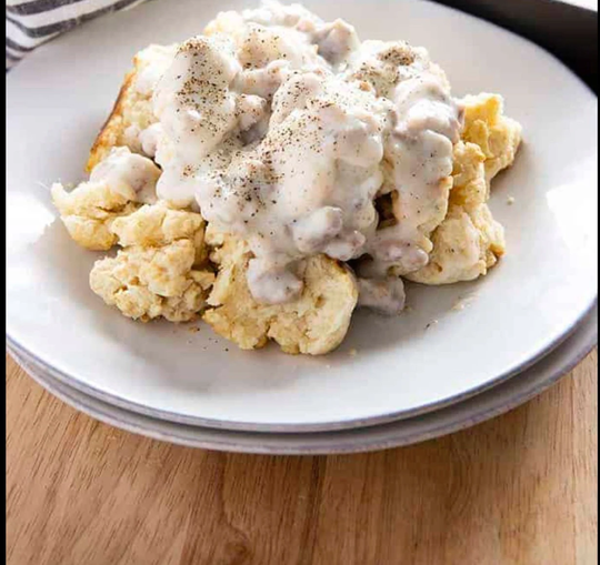 Freeze Dried Country Sausage Gravy & Biscuits. Healthy Meals For Camping, Hiking, Backpacking Snacks Or An Emergency