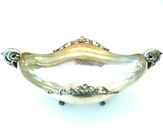 Vintage 1950S Italian Bowl in Solid Silver 800