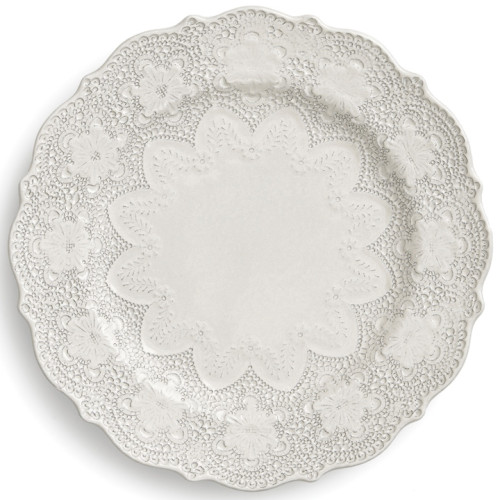 Arte Italica Antique Lace Scalloped Charger 12.5" D