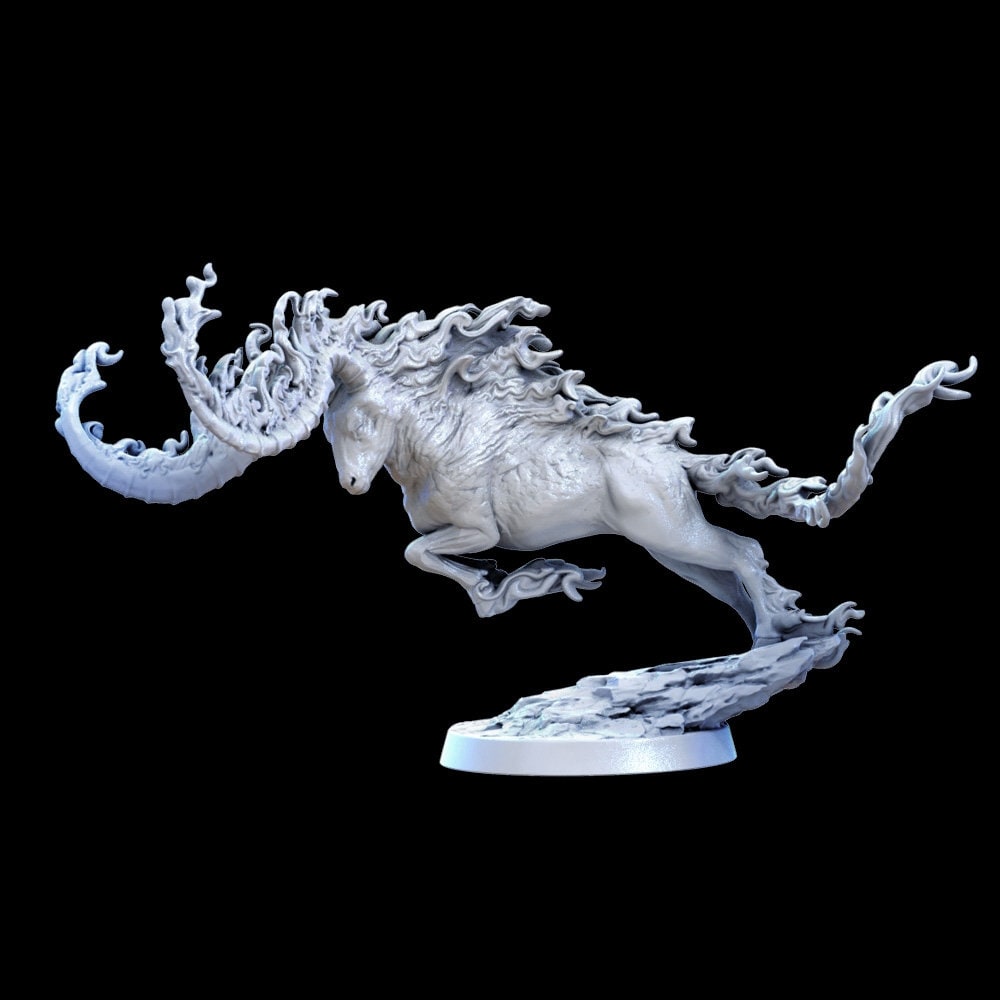Burning Ram By Mini Monster Mayhem | Dungeons & Dragons D&d Tabletop Games Resin Miniature